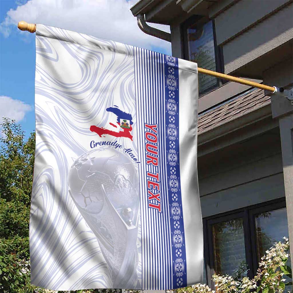 Custom Afro-Haiti Football Garden Flag 2026 Grenadye Alaso White Version - Wonder Print Shop