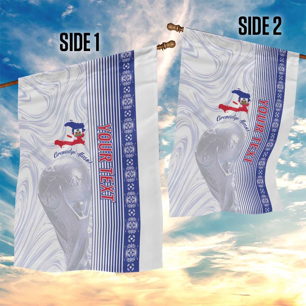 Custom Afro-Haiti Football Garden Flag 2026 Grenadye Alaso White Version - Wonder Print Shop