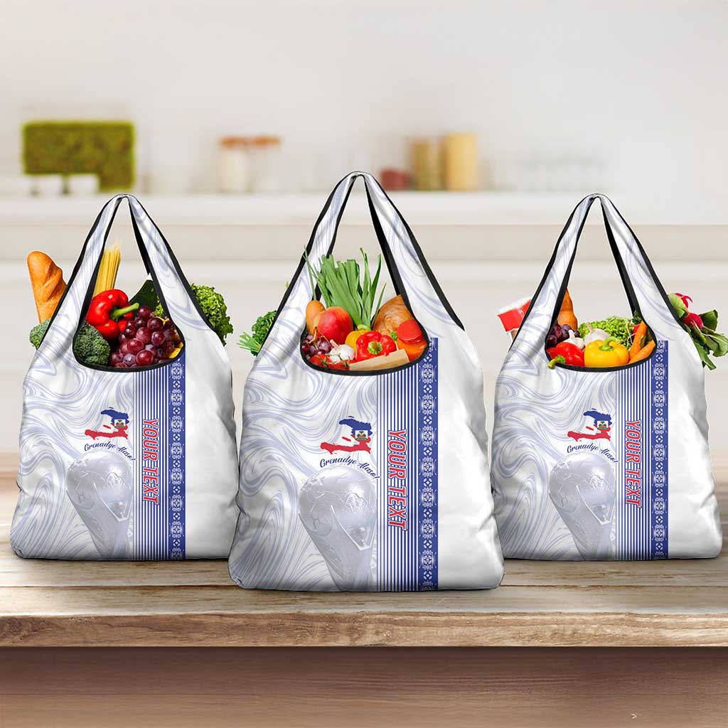 Custom Afro-Haiti Football Grocery Bag 2026 Grenadye Alaso White Version - Wonder Print Shop
