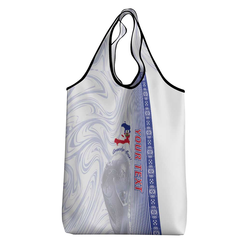 Custom Afro-Haiti Football Grocery Bag 2026 Grenadye Alaso White Version - Wonder Print Shop