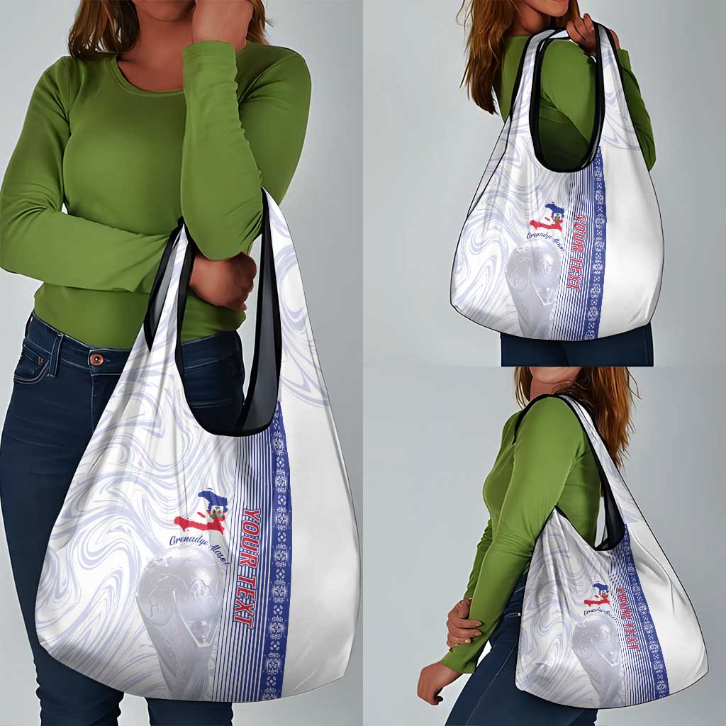 Custom Afro-Haiti Football Grocery Bag 2026 Grenadye Alaso White Version - Wonder Print Shop