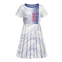 Custom Afro-Haiti Football Kid Short Sleeve Dress 2026 Grenadye Alaso White Version LT14