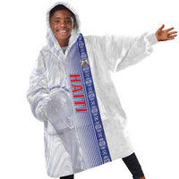 Custom Afro-Haiti Football Kid Wearable Blanket Hoodie 2026 Grenadye Alaso White Version - Wonder Print Shop