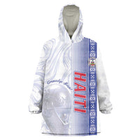 Custom Afro-Haiti Football Kid Wearable Blanket Hoodie 2026 Grenadye Alaso White Version - Wonder Print Shop