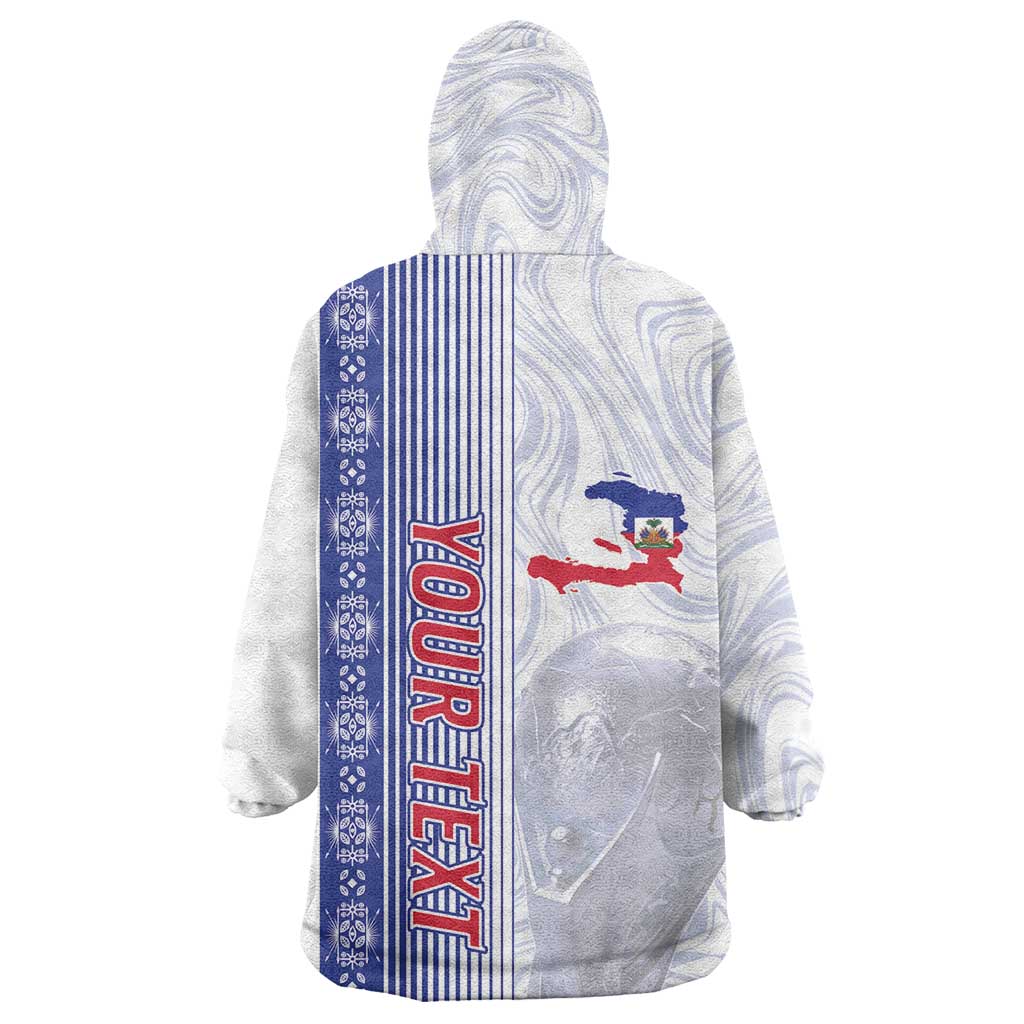 Custom Afro-Haiti Football Kid Wearable Blanket Hoodie 2026 Grenadye Alaso White Version - Wonder Print Shop