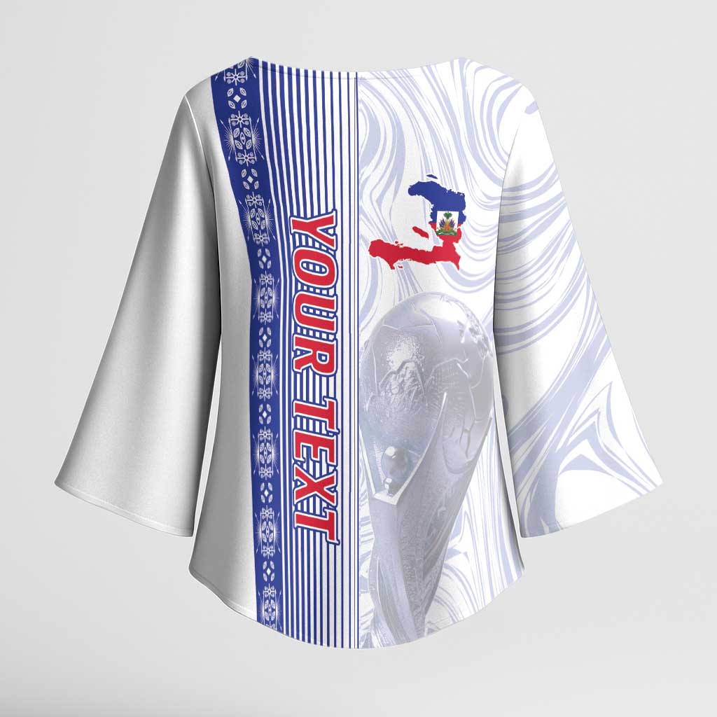 Custom Afro-Haiti Football Kimono Sleeve Blouse 2026 Grenadye Alaso White Version - Wonder Print Shop