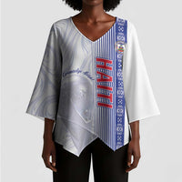 Custom Afro-Haiti Football Kimono Sleeve Blouse 2026 Grenadye Alaso White Version - Wonder Print Shop