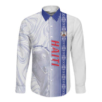 Custom Afro-Haiti Football Long Sleeve Button Shirt 2026 Grenadye Alaso White Version - Wonder Print Shop