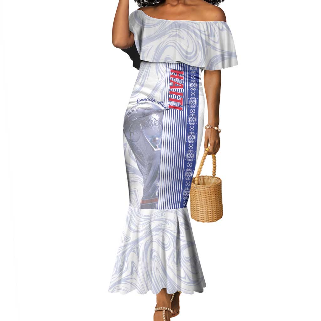 Custom Afro-Haiti Football Mermaid Dress 2026 Grenadye Alaso White Version LT14