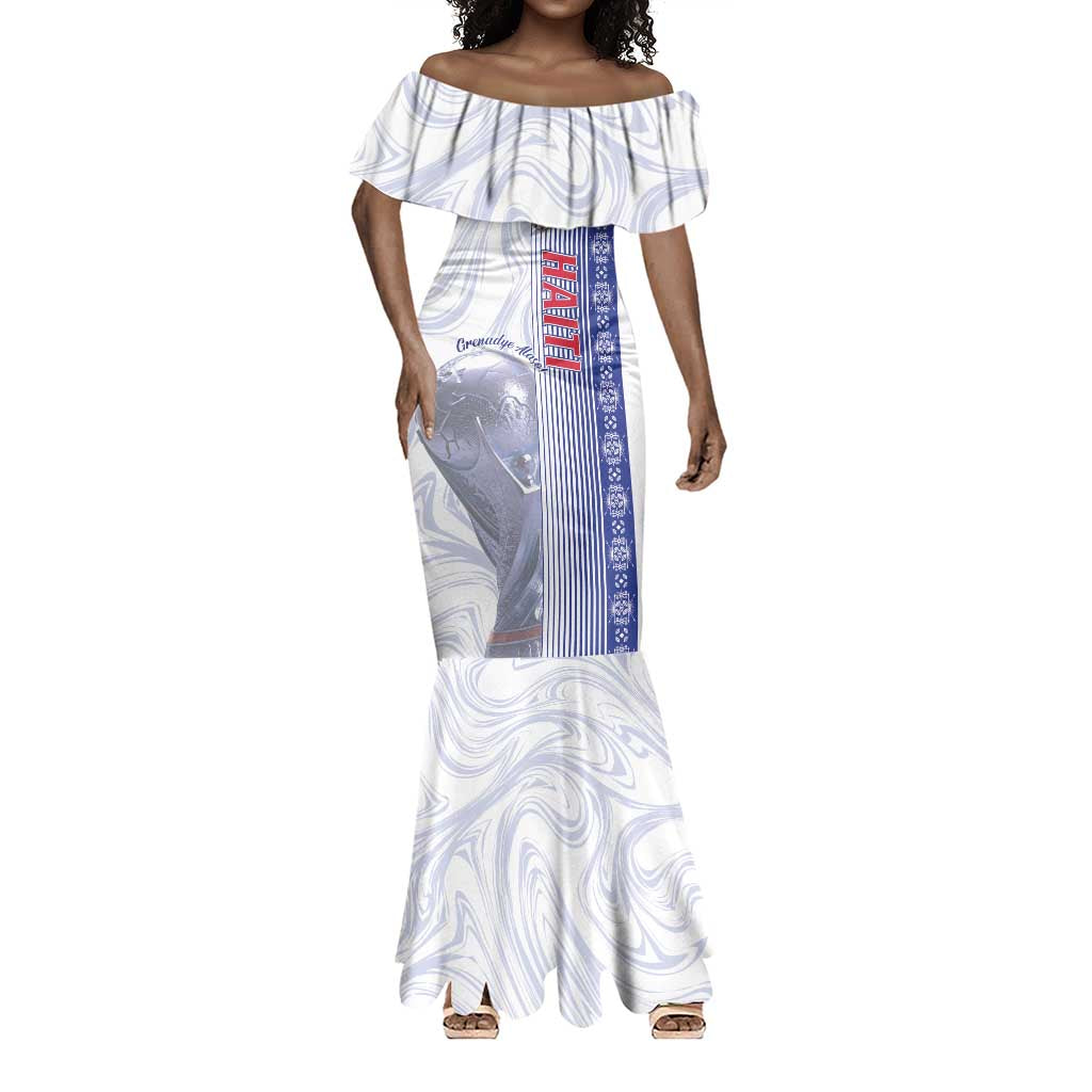 Custom Afro-Haiti Football Mermaid Dress 2026 Grenadye Alaso White Version LT14
