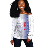 Custom Afro-Haiti Football Off Shoulder Sweater 2026 Grenadye Alaso White Version - Wonder Print Shop