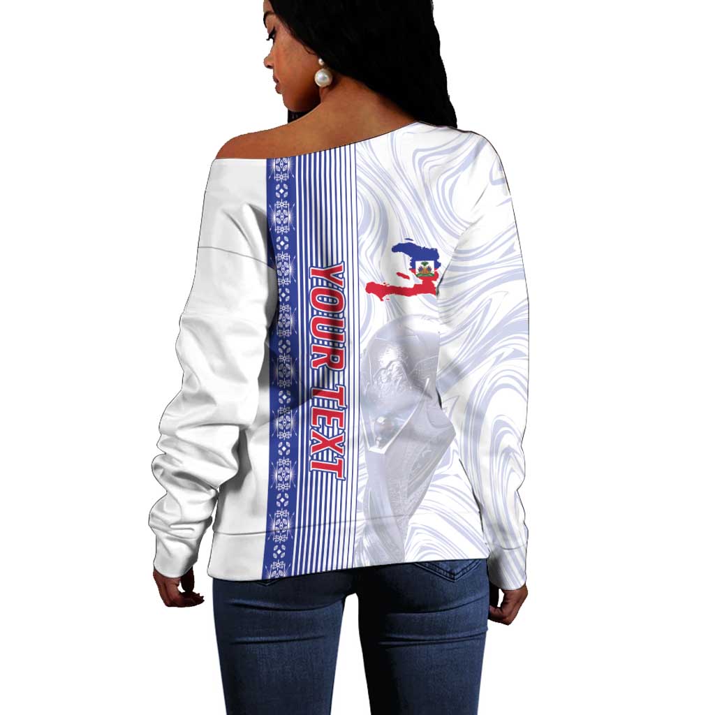 Custom Afro-Haiti Football Off Shoulder Sweater 2026 Grenadye Alaso White Version - Wonder Print Shop