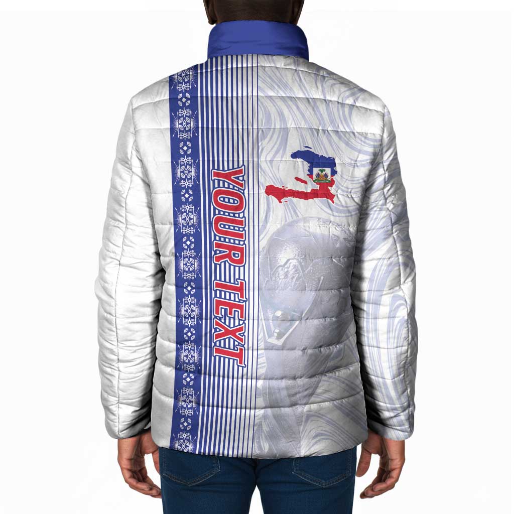 Custom Afro-Haiti Football Padded Jacket 2026 Grenadye Alaso White Version - Wonder Print Shop