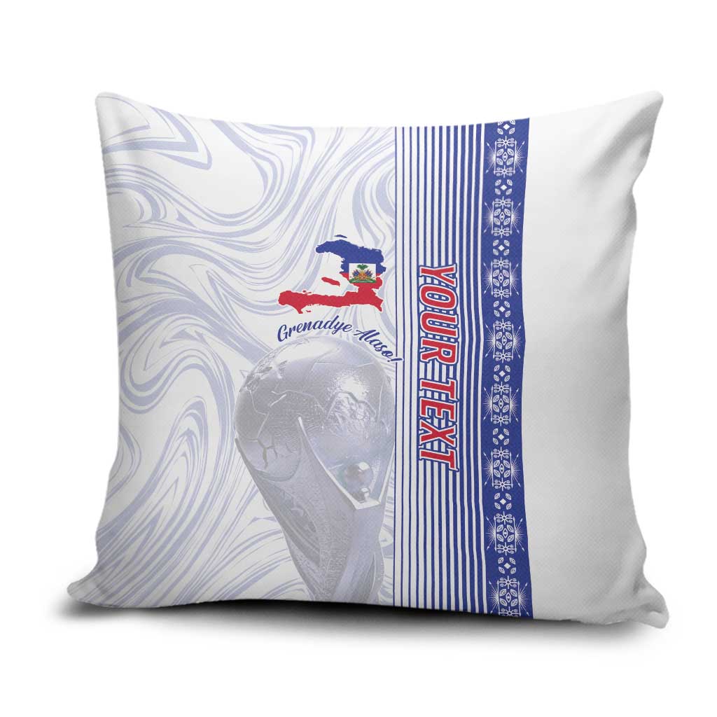 Custom Afro-Haiti Football Pillow Cover 2026 Grenadye Alaso White Version - Wonder Print Shop