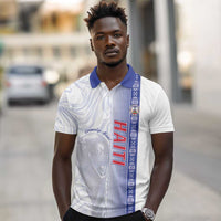 Custom Afro-Haiti Football Polo Shirt 2026 Grenadye Alaso White Version LT14