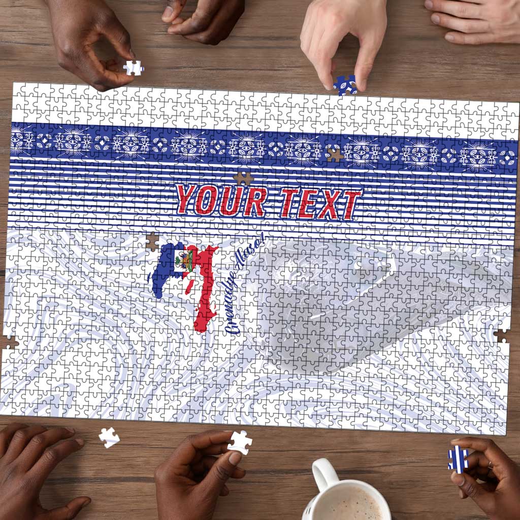 Custom Afro-Haiti Football Puzzle 2026 Grenadye Alaso White Version - Wonder Print Shop