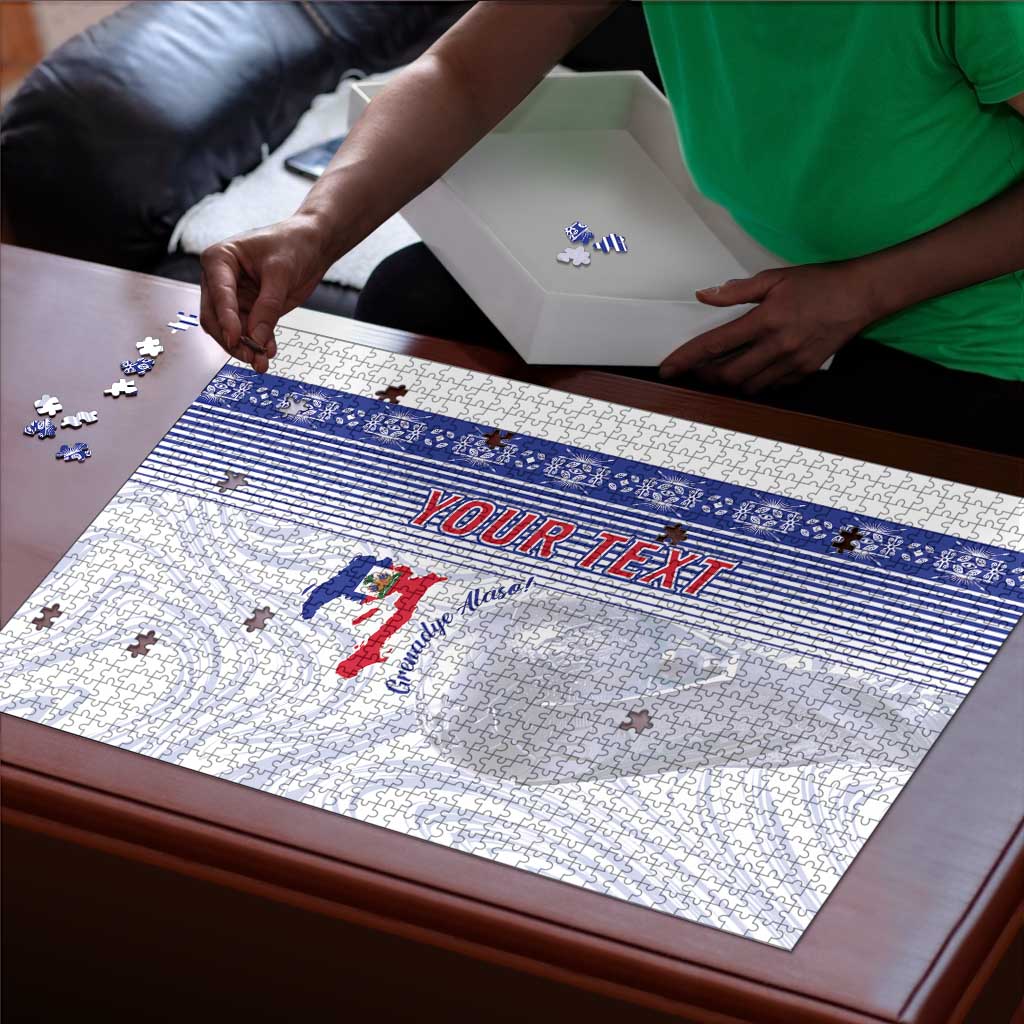 Custom Afro-Haiti Football Puzzle 2026 Grenadye Alaso White Version - Wonder Print Shop