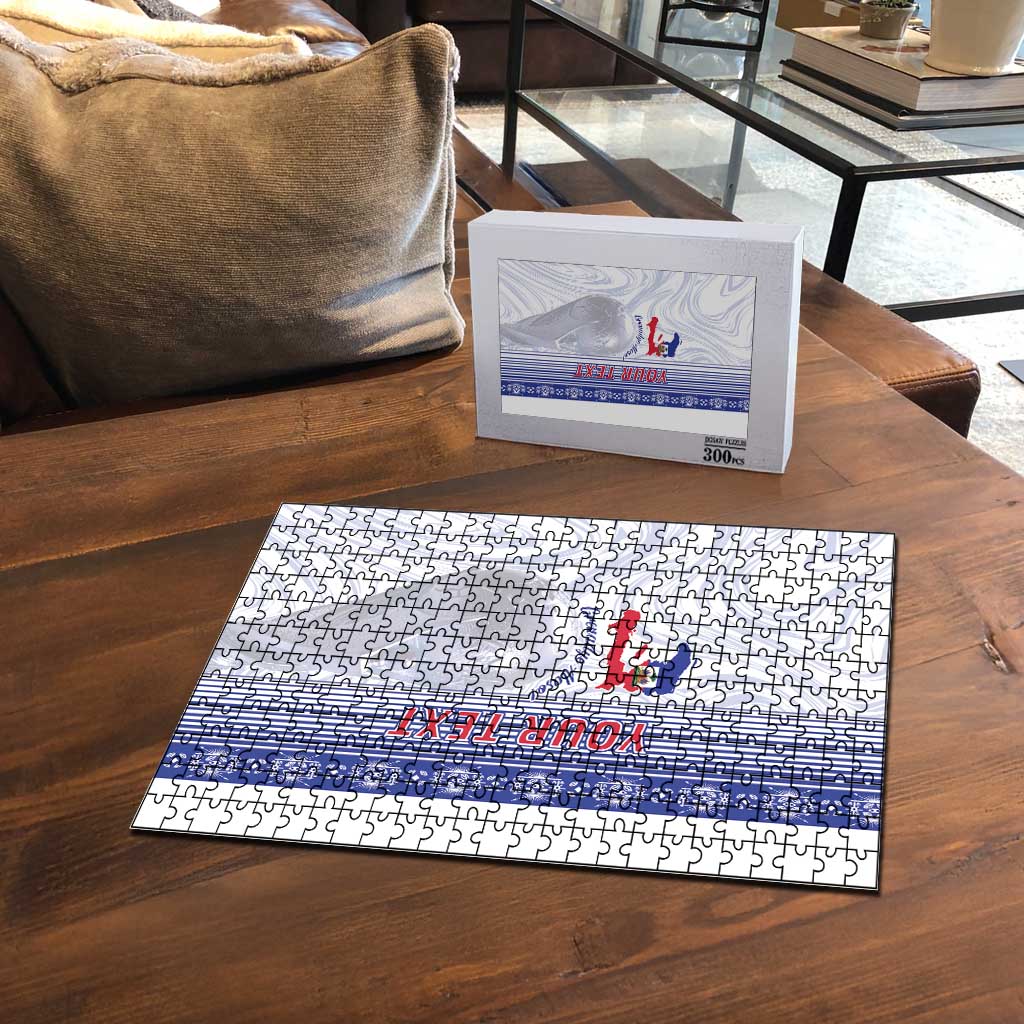 Custom Afro-Haiti Football Puzzle 2026 Grenadye Alaso White Version - Wonder Print Shop