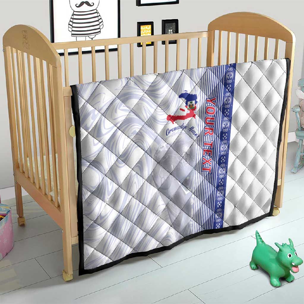 Custom Afro-Haiti Football Quilt 2026 Grenadye Alaso White Version - Wonder Print Shop