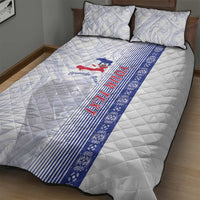 Custom Afro-Haiti Football Quilt Bed Set 2026 Grenadye Alaso White Version - Wonder Print Shop
