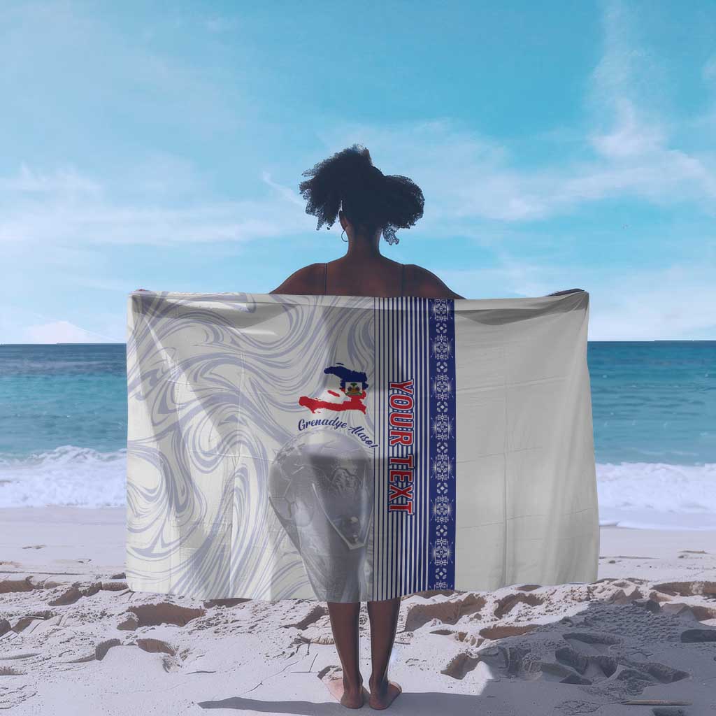 Custom Afro-Haiti Football Sarong 2026 Grenadye Alaso White Version - Wonder Print Shop
