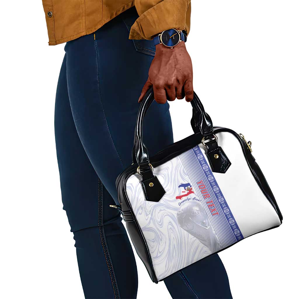 Custom Afro-Haiti Football Shoulder Handbag 2026 Grenadye Alaso White Version - Wonder Print Shop