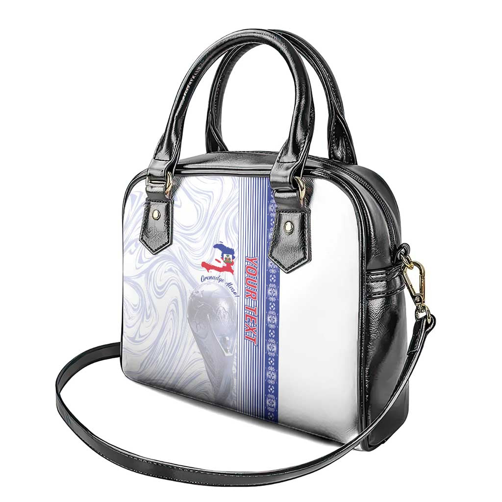 Custom Afro-Haiti Football Shoulder Handbag 2026 Grenadye Alaso White Version - Wonder Print Shop