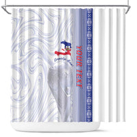 Custom Afro-Haiti Football Shower Curtain 2026 Grenadye Alaso White Version - Wonder Print Shop