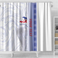 Custom Afro-Haiti Football Shower Curtain 2026 Grenadye Alaso White Version - Wonder Print Shop