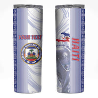 Custom Afro-Haiti Football Skinny Tumbler 2026 Grenadye Alaso White Version - Wonder Print Shop