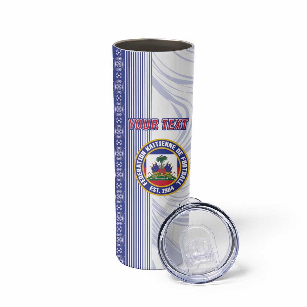Custom Afro-Haiti Football Skinny Tumbler 2026 Grenadye Alaso White Version - Wonder Print Shop