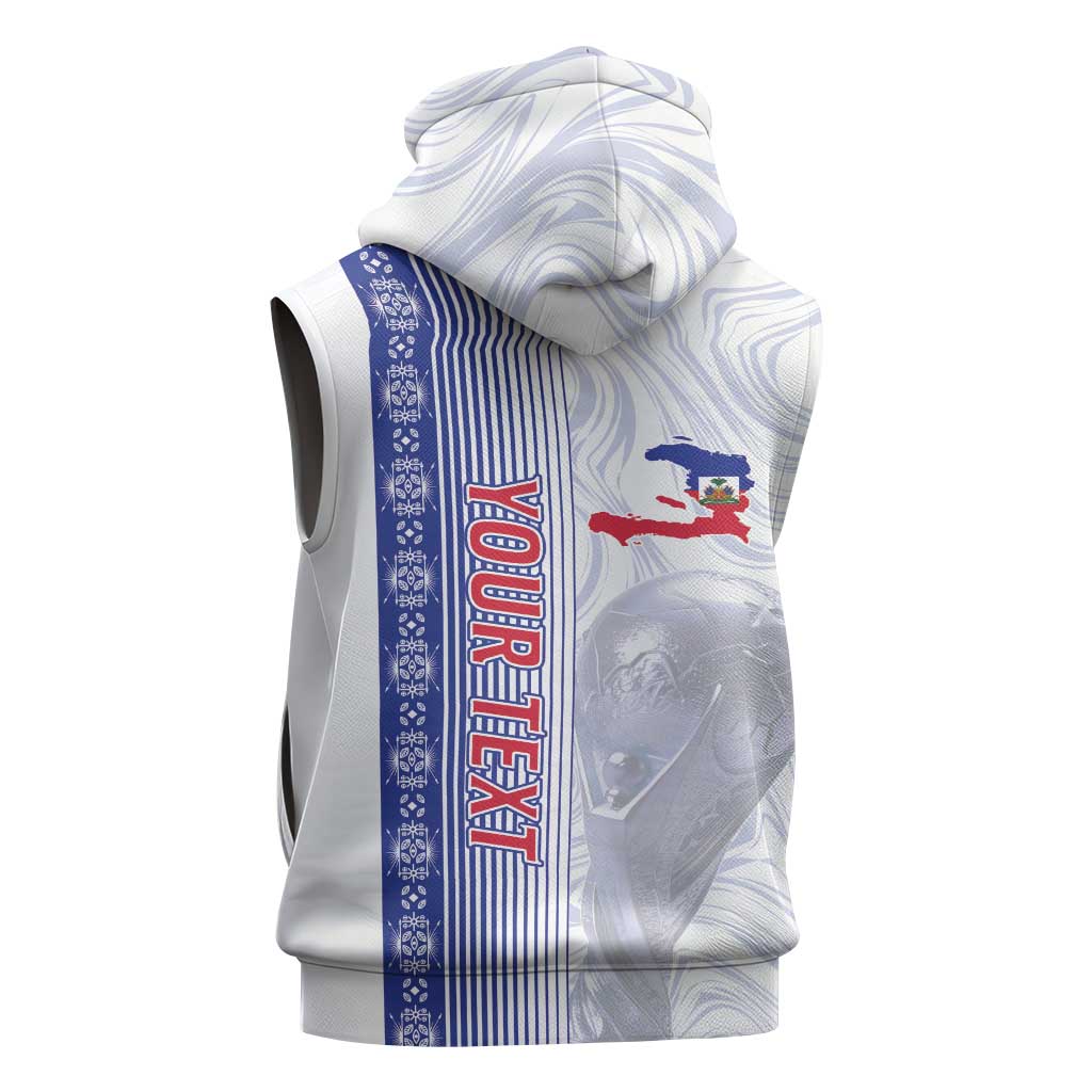 Custom Afro-Haiti Football Sleeveless Hoodie 2026 Grenadye Alaso White Version - Wonder Print Shop