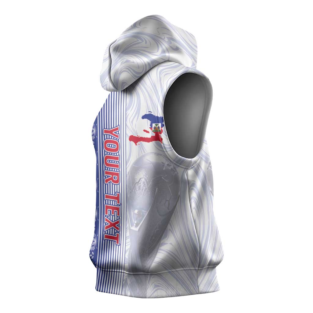 Custom Afro-Haiti Football Sleeveless Hoodie 2026 Grenadye Alaso White Version - Wonder Print Shop