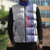 Custom Afro-Haiti Football Sleeveless Puffer Jacket 2026 Grenadye Alaso White Version - Wonder Print Shop