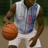 Custom Afro-Haiti Football Sleeveless Zip Hoodie 2026 Grenadye Alaso White Version - Wonder Print Shop