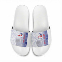 Custom Afro-Haiti Football Slide Sandals 2026 Grenadye Alaso White Version - Wonder Print Shop
