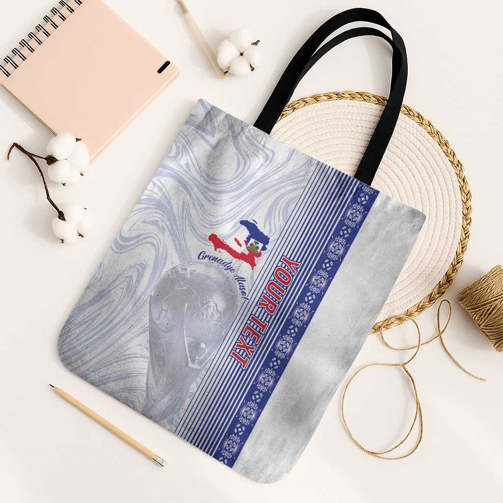 Custom Afro-Haiti Football Tote Bag 2026 Grenadye Alaso White Version - Wonder Print Shop