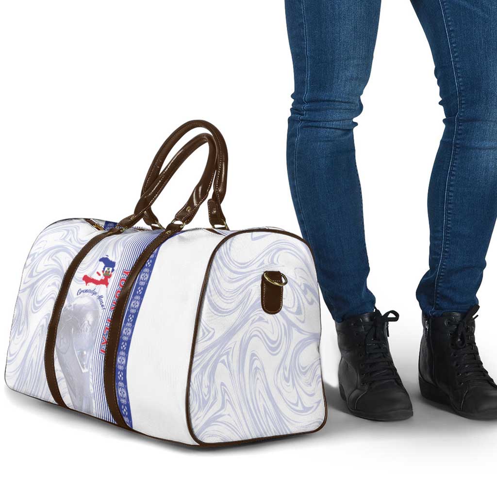 Custom Afro-Haiti Football Travel Bag 2026 Grenadye Alaso White Version - Wonder Print Shop
