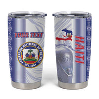 Custom Afro-Haiti Football Tumbler Cup 2026 Grenadye Alaso White Version - Wonder Print Shop