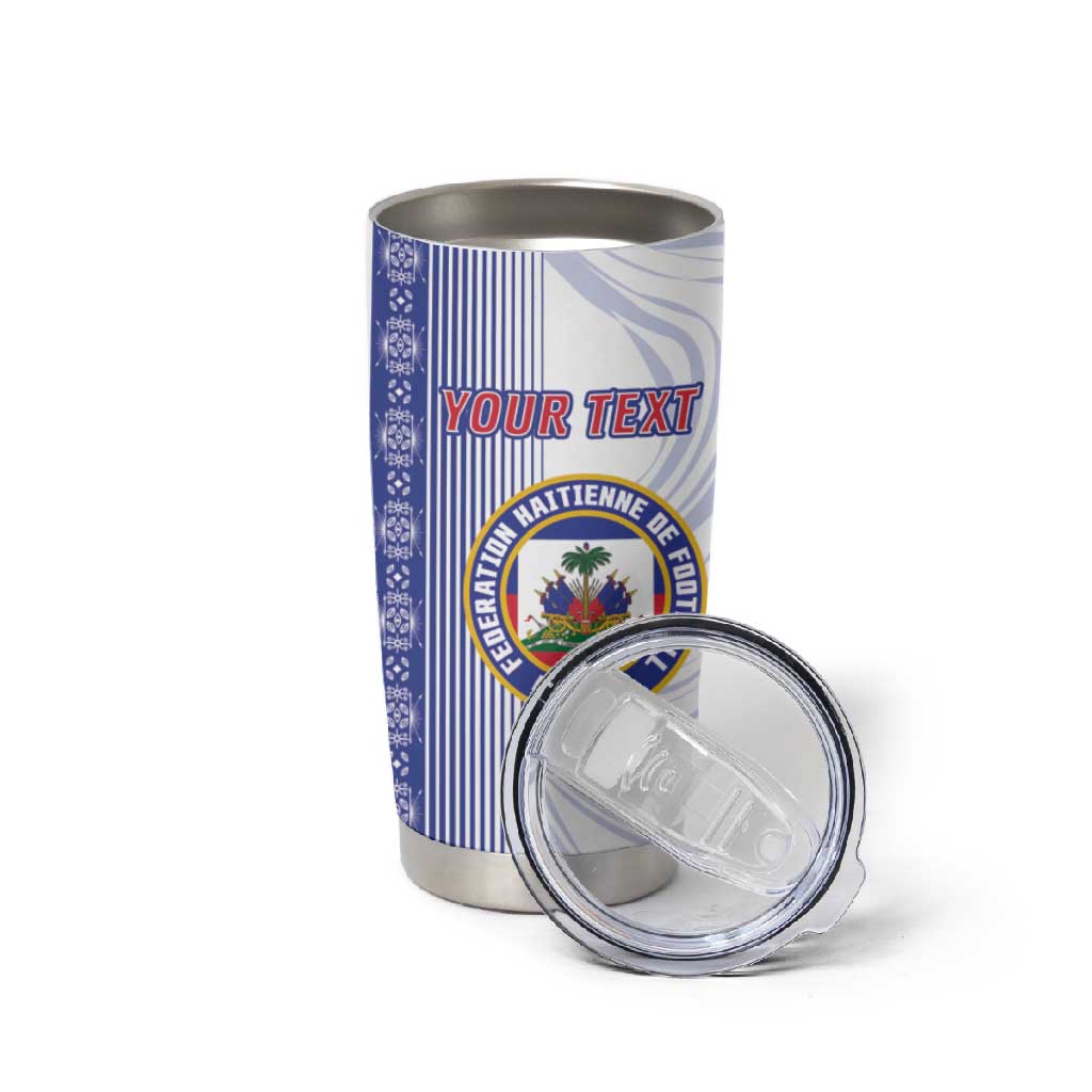 Custom Afro-Haiti Football Tumbler Cup 2026 Grenadye Alaso White Version - Wonder Print Shop