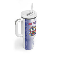 Custom Afro-Haiti Football Tumbler With Handle 2026 Grenadye Alaso White Version - Wonder Print Shop