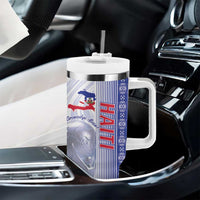 Custom Afro-Haiti Football Tumbler With Handle 2026 Grenadye Alaso White Version - Wonder Print Shop
