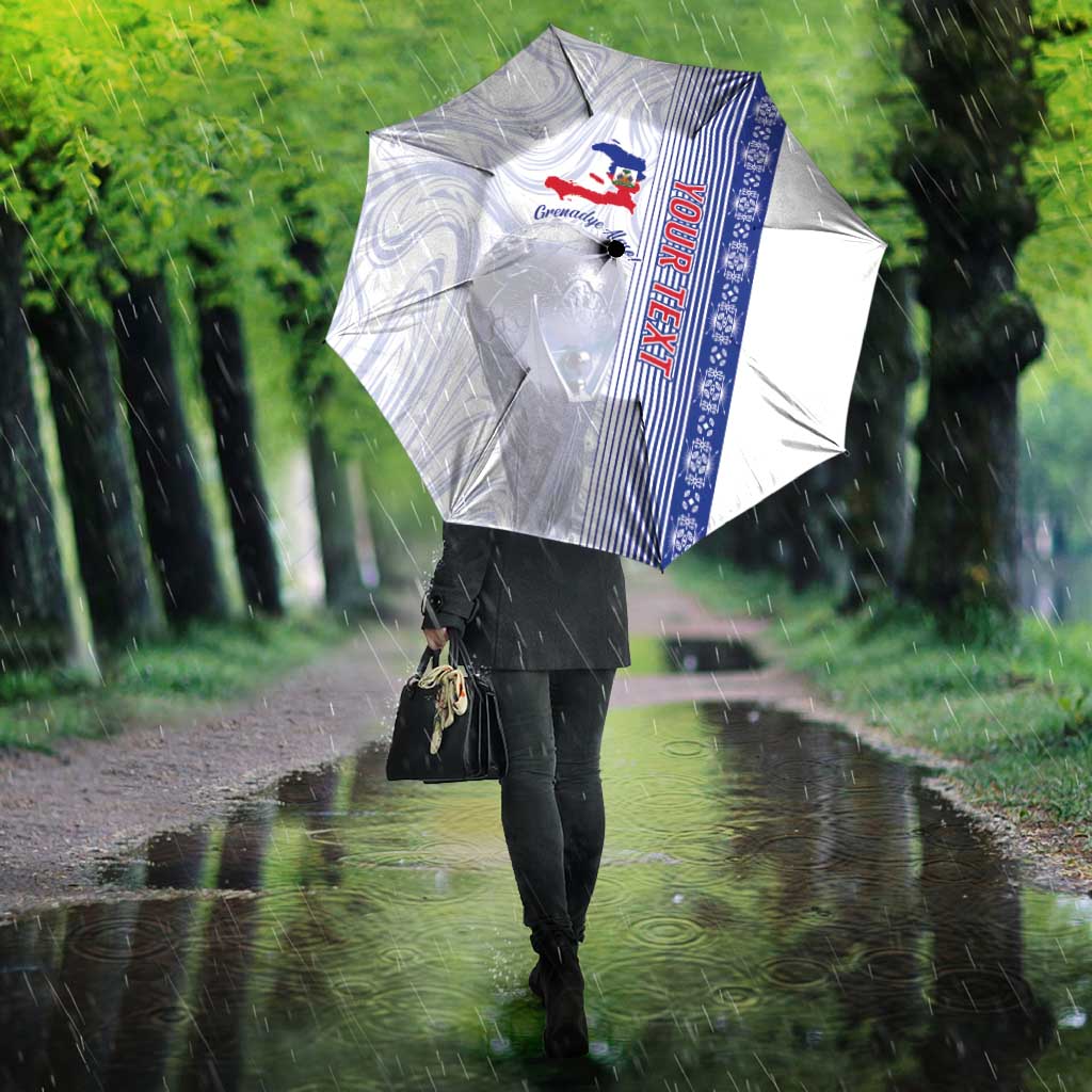 Custom Afro-Haiti Football Umbrella 2026 Grenadye Alaso White Version - Wonder Print Shop
