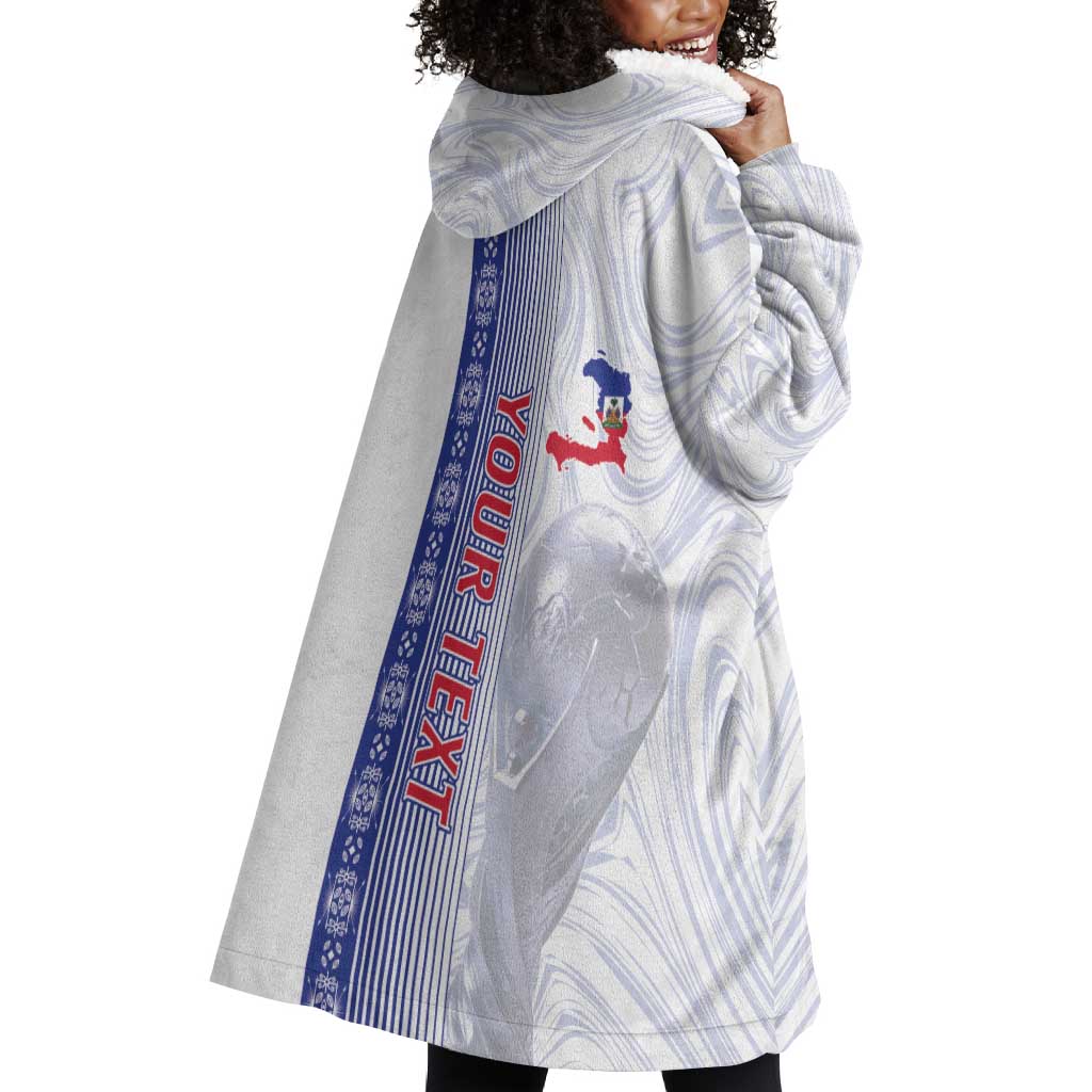 Custom Afro-Haiti Football Wearable Blanket Hoodie 2026 Grenadye Alaso White Version - Wonder Print Shop