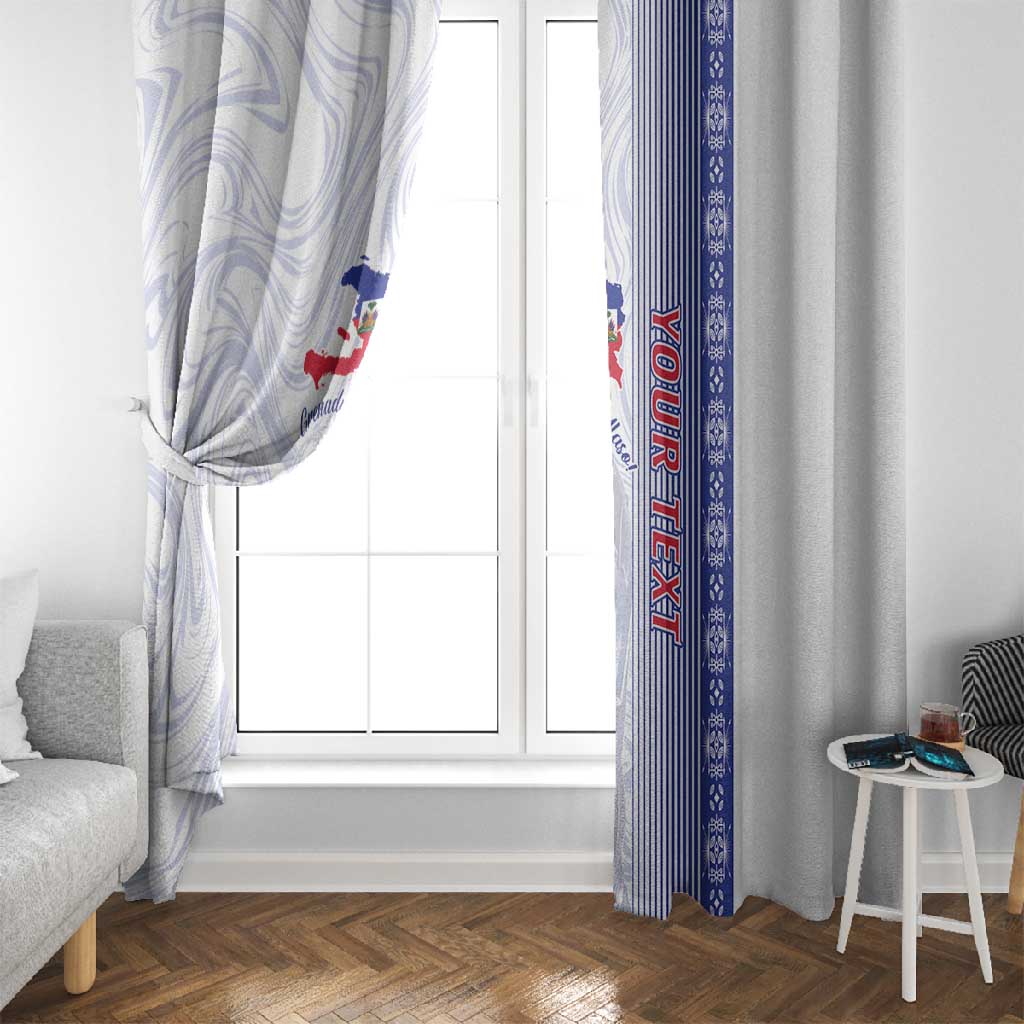 Custom Afro-Haiti Football Window Curtain 2026 Grenadye Alaso White Version - Wonder Print Shop