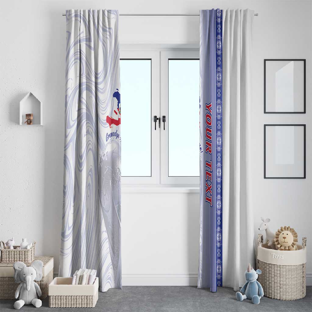 Custom Afro-Haiti Football Window Curtain 2026 Grenadye Alaso White Version - Wonder Print Shop