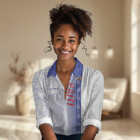 Custom Afro-Haiti Football Women Casual Shirt 2026 Grenadye Alaso White Version - Wonder Print Shop