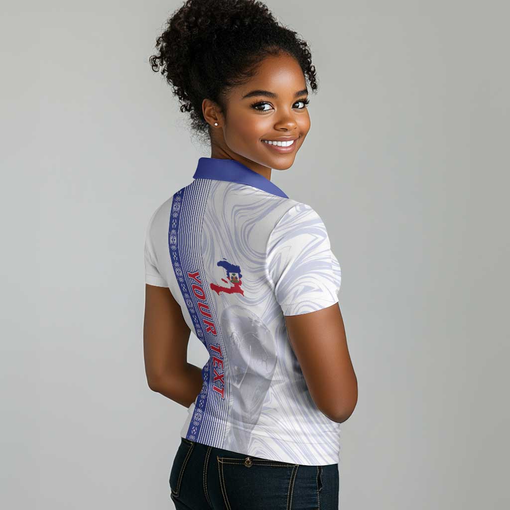 Custom Afro-Haiti Football Women Polo Shirt 2026 Grenadye Alaso White Version LT14