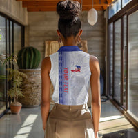 Custom Afro-Haiti Football Women Sleeveless Polo Shirt 2026 Grenadye Alaso White Version - Wonder Print Shop