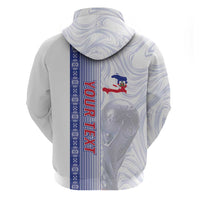 Custom Afro-Haiti Football Zip Hoodie 2026 Grenadye Alaso White Version - Wonder Print Shop